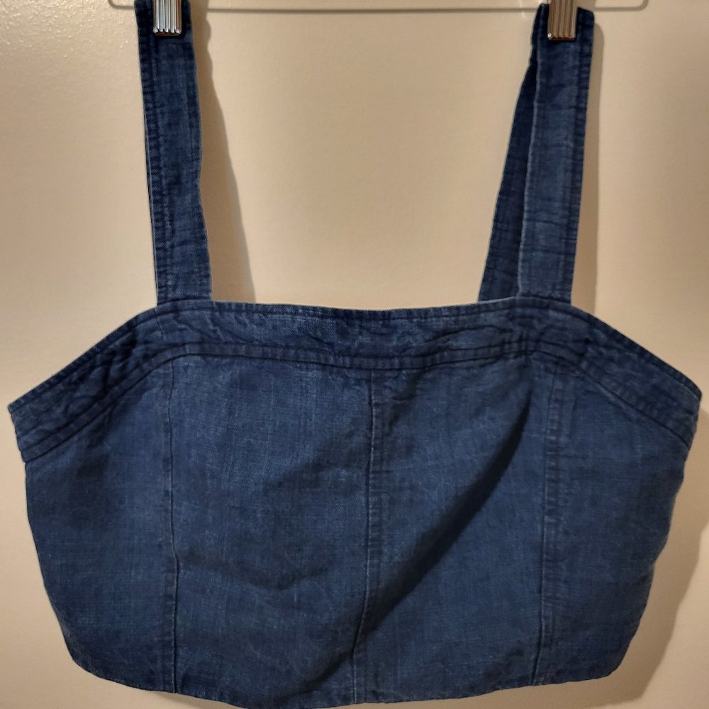 aritzia jean crop top